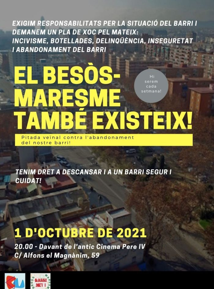 Cartel de las movilizaciones del Besòs i el Maresme / AVV MARESME