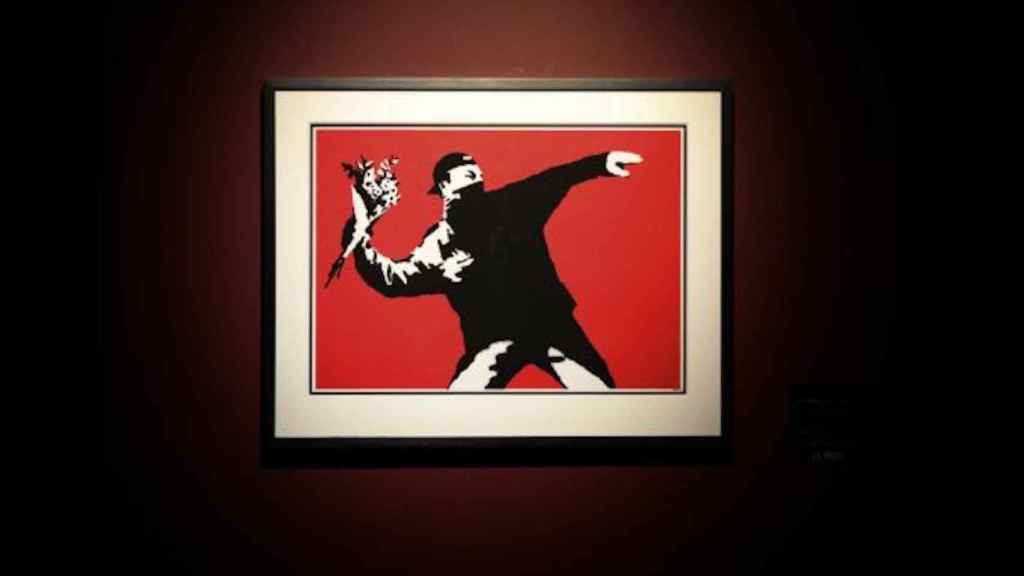 Obra de Banksy en una exposición anterior / EUROPA PRESS