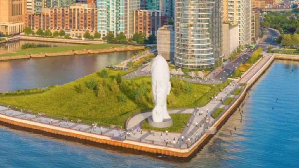 'Water's soul', la gigantesca escultura de Jaume Plensa frente a la ciudad de Nueva York / RICHARD GRAY GALLERY