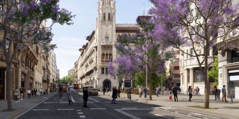 Imagen de vía Laietana tras la futura reforma / AYUNTAMIENTO DE BARCELONA