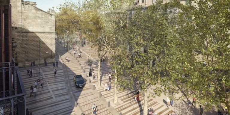 Imagen de la futura reforma de la Rambla / AYUNTAMIENTO DE BARCELONA