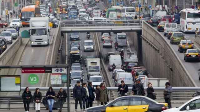 El tráfico en Barcelona en una imagen de archivo