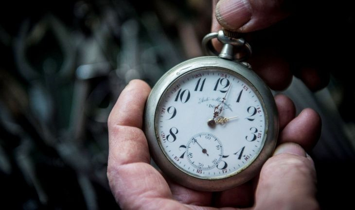 Reloj de bolsillo en una imagen de archivo