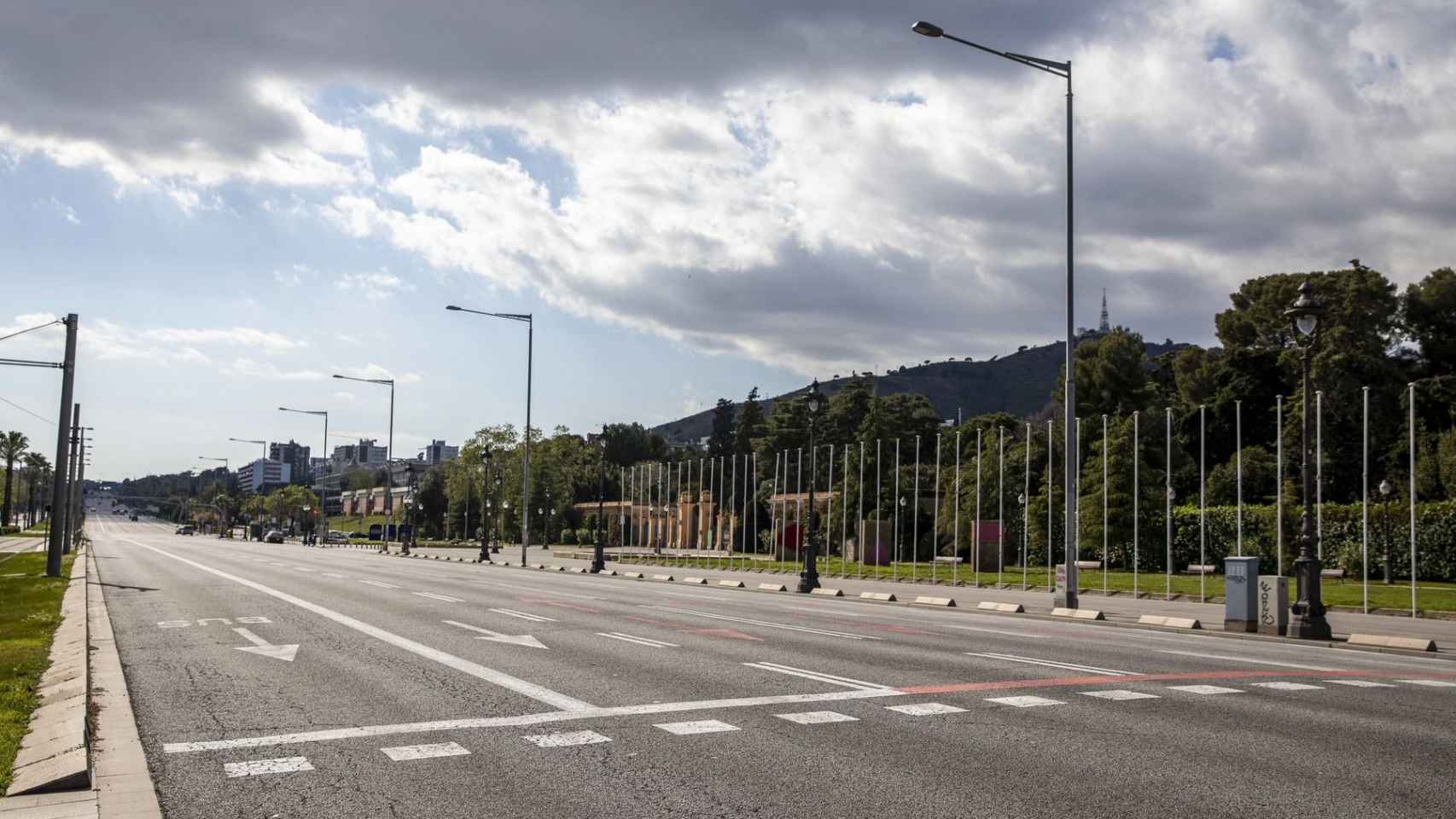 Tramo de la avenida Diagonal antes de la implantación del doble carril bus / AJ BCN