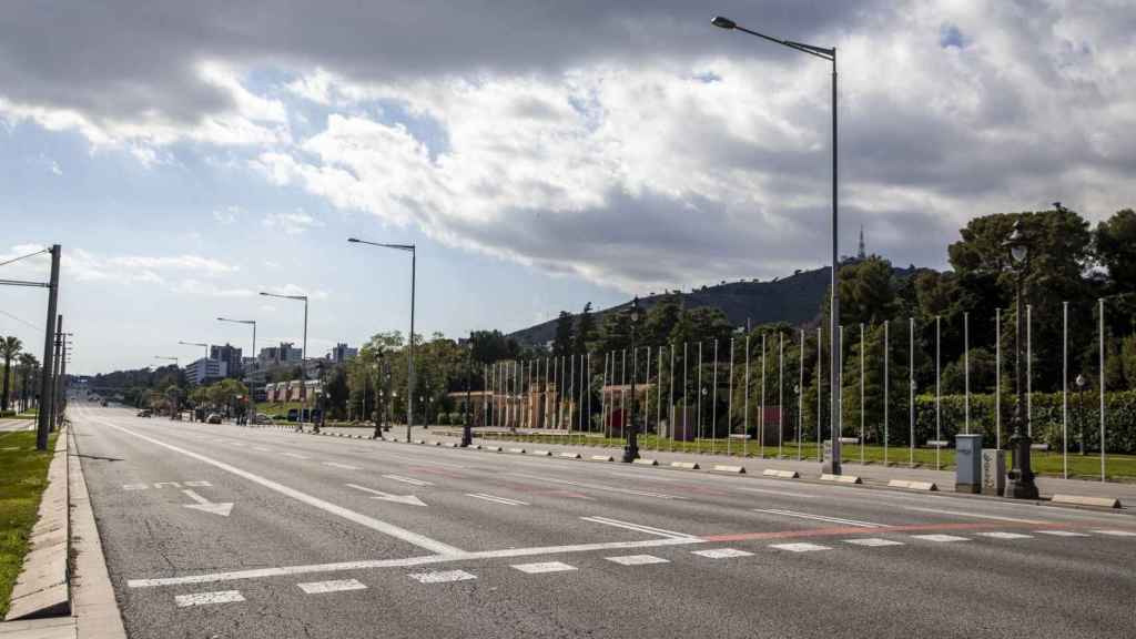 Tramo de la avenida Diagonal antes de la implantación del doble carril bus / AJ BCN