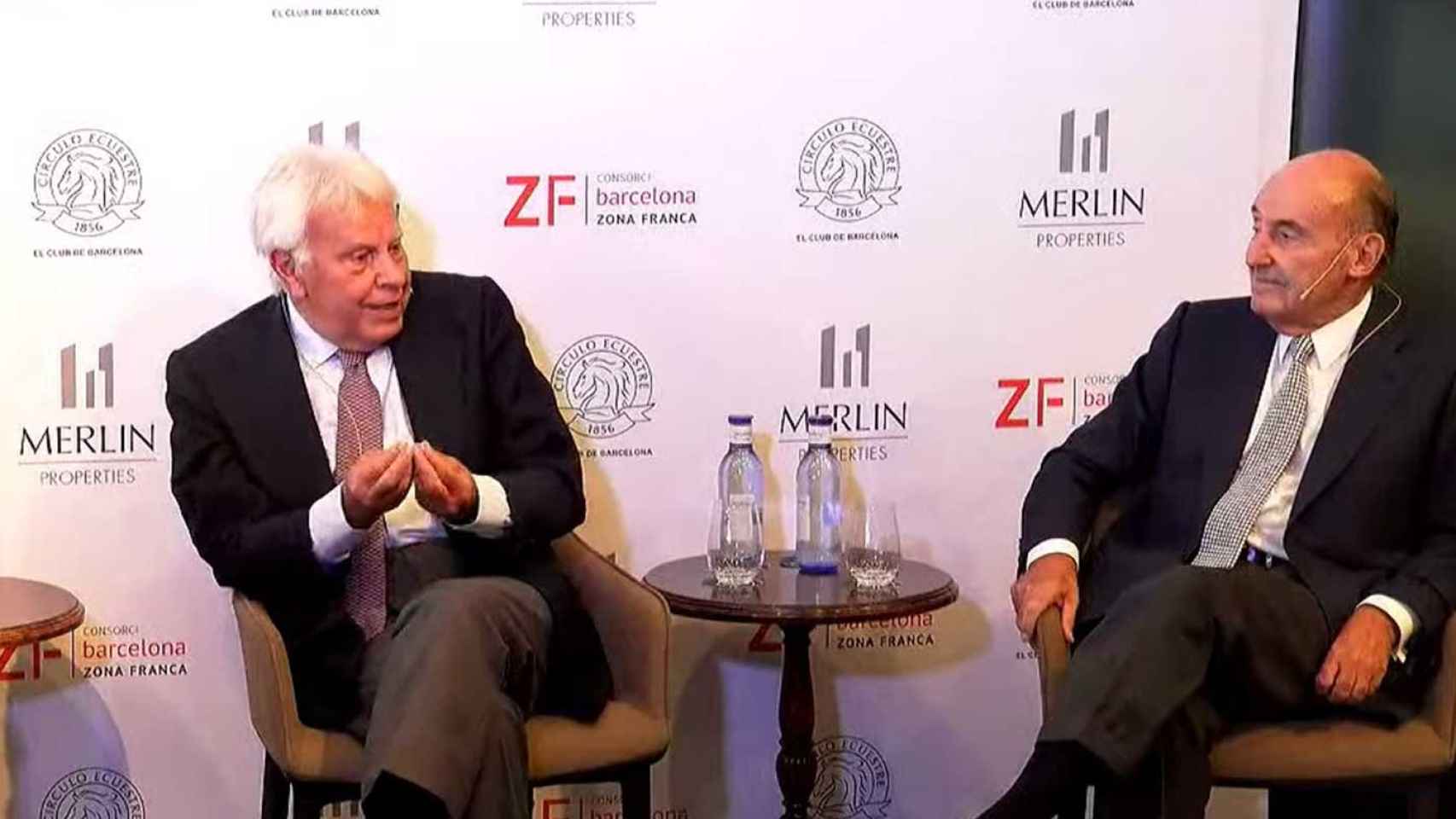 El expresidente Felipe González y Miquel Roca, en el Círculo Ecuestre / CE