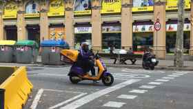 Rider de Getir en la ronda de Sant Antoni
