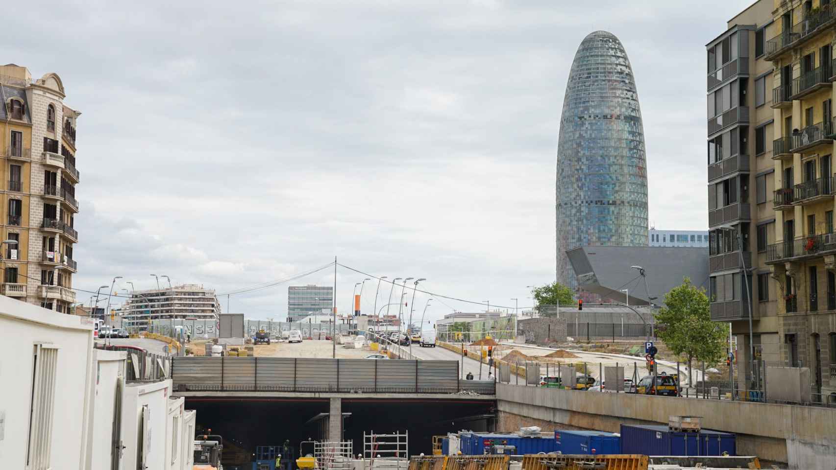 Una de las entradas del túnel de Glòries, hace unos meses, en obras / AYUNTAMIENTO DE BARCELONA