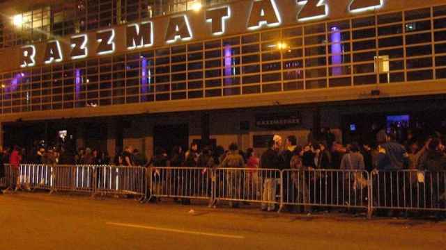 La entrada de la discoteca Razzmatazz de Barcelona