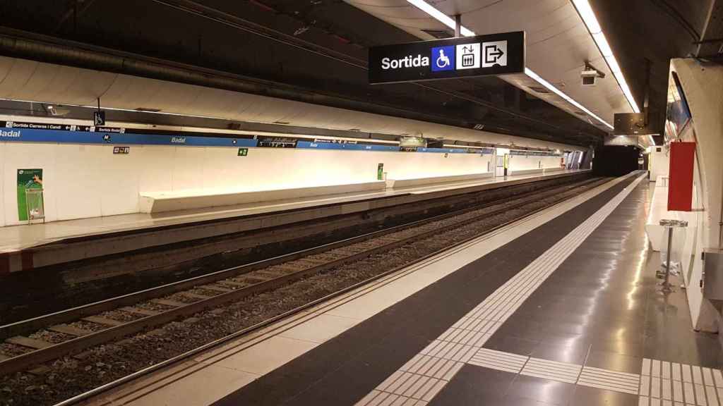 Estación de metro de Badal de la línea L5 en una imagen de archivo