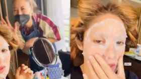 Shakira con una mascarilla facial en su salón de belleza preferido de Barcelona / INSTAGRAM