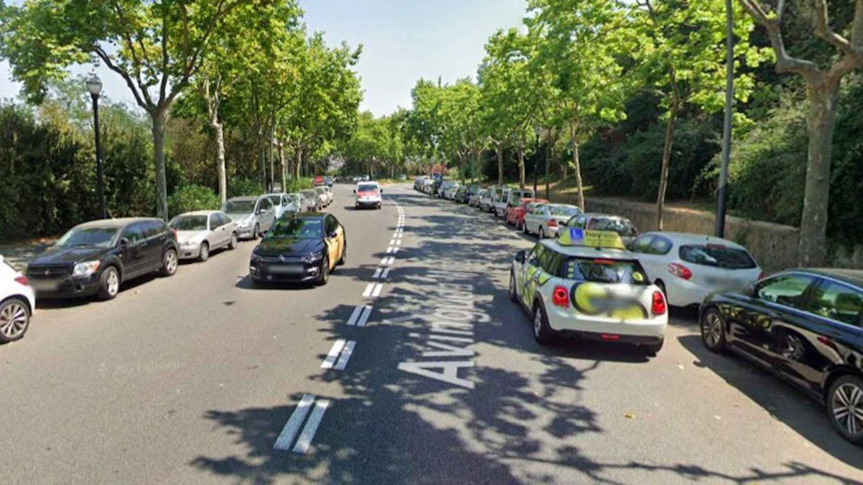 Imagen de la avenida Miramar, una de las calles de Montjuïc / GOOGLE STREET VIEW