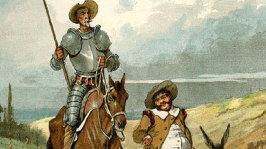 Don Quijote y Sancho Panza en una obra artística