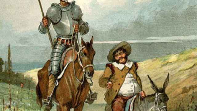 Don Quijote y Sancho Panza en una obra artística
