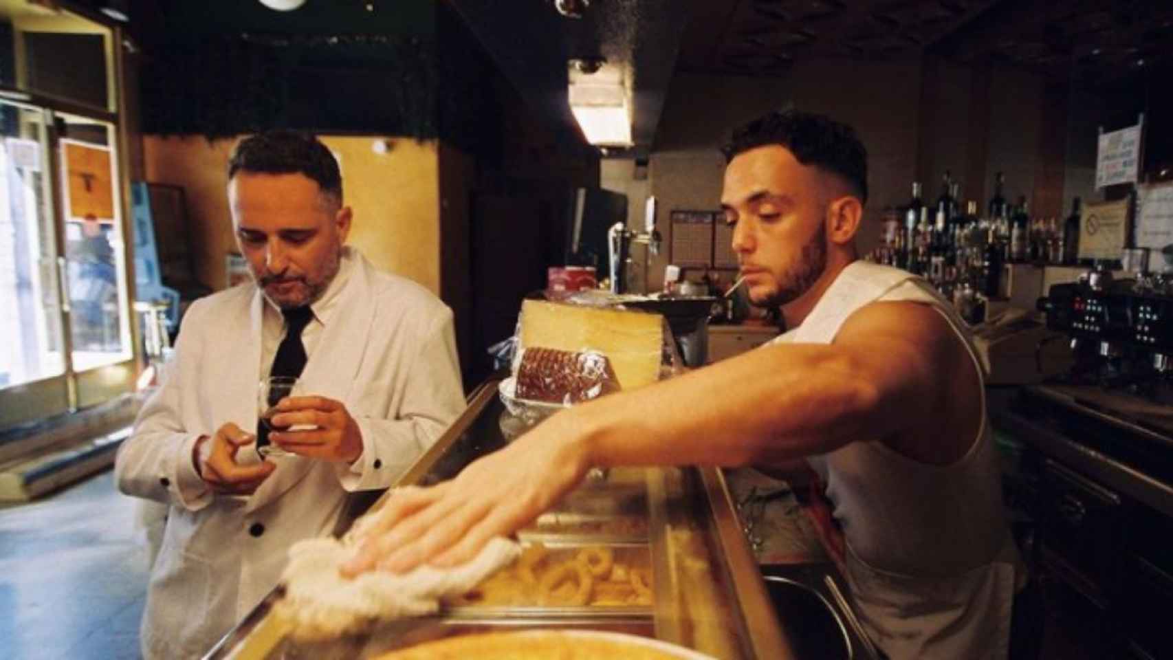 C. Tangana y Jorge Drexler durante el videoclip de 'Tocarte' / INSTAGRAM