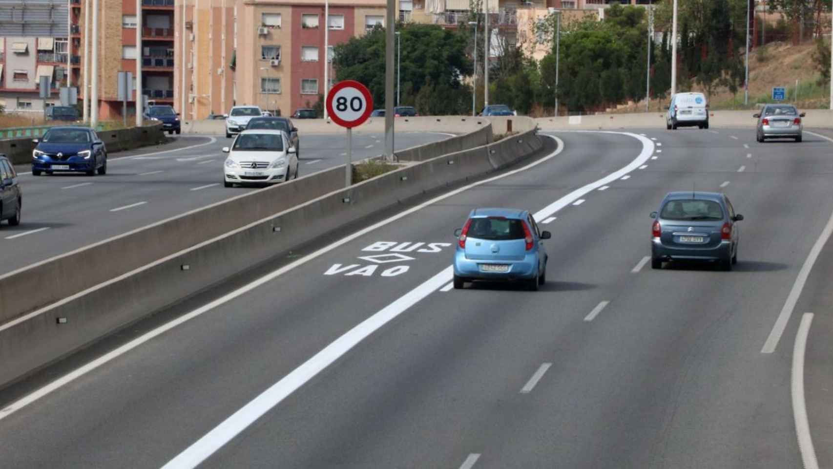 La C-31 a la altura de Badalona, que se conectará con Barcelona a través de un carril bus / ARCHIVO