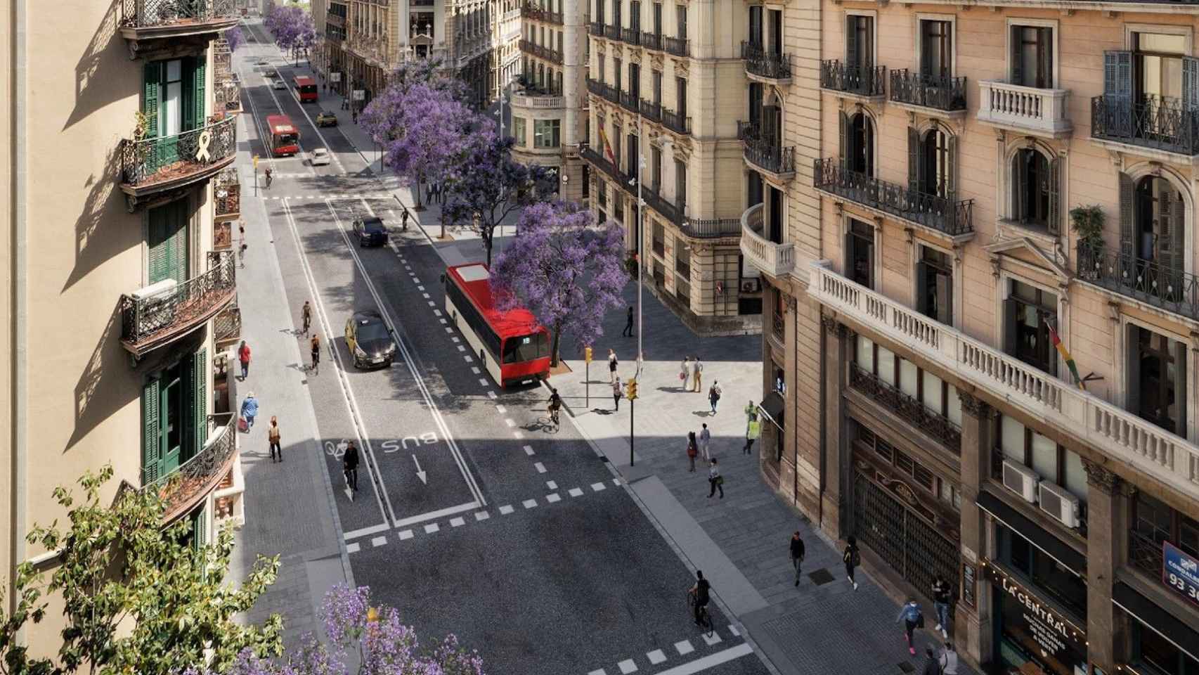 Dibujo de la futura vía Laietana / AYUNTAMIENTO DE BARCELONA