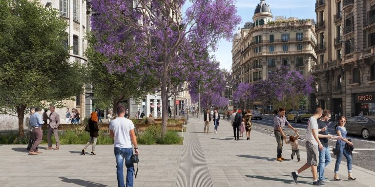 Futura zona de vía Laietana con Jonqueres / AYUNTAMIENTO DE BARCELONA