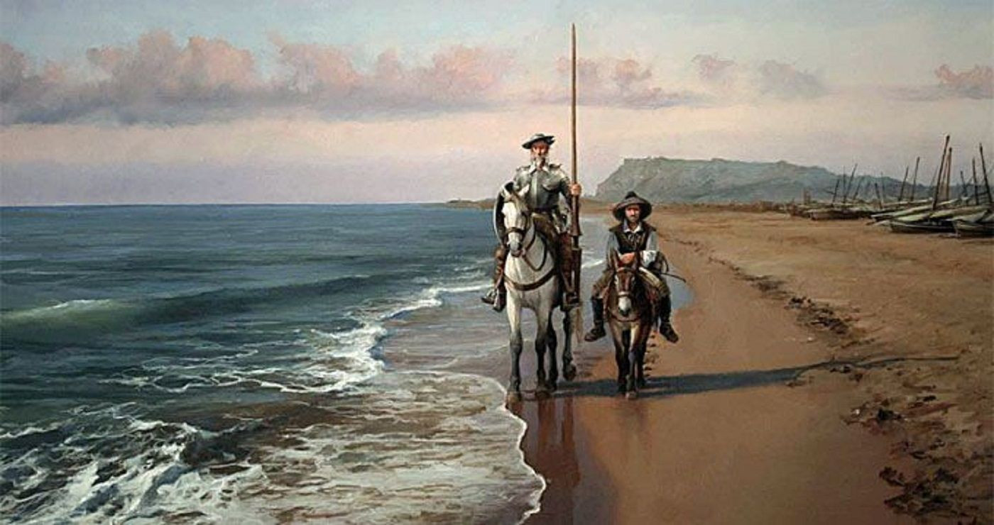 'El Quijote en Barcelona', cuadro de AUGUSTO FERRER-DALMAU