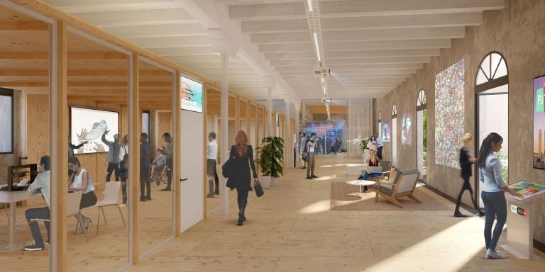 Imagen renderizada del interior de la Nave E de Palo Alto tras la inversión / AYUNTAMIENTO DE BARCELONA