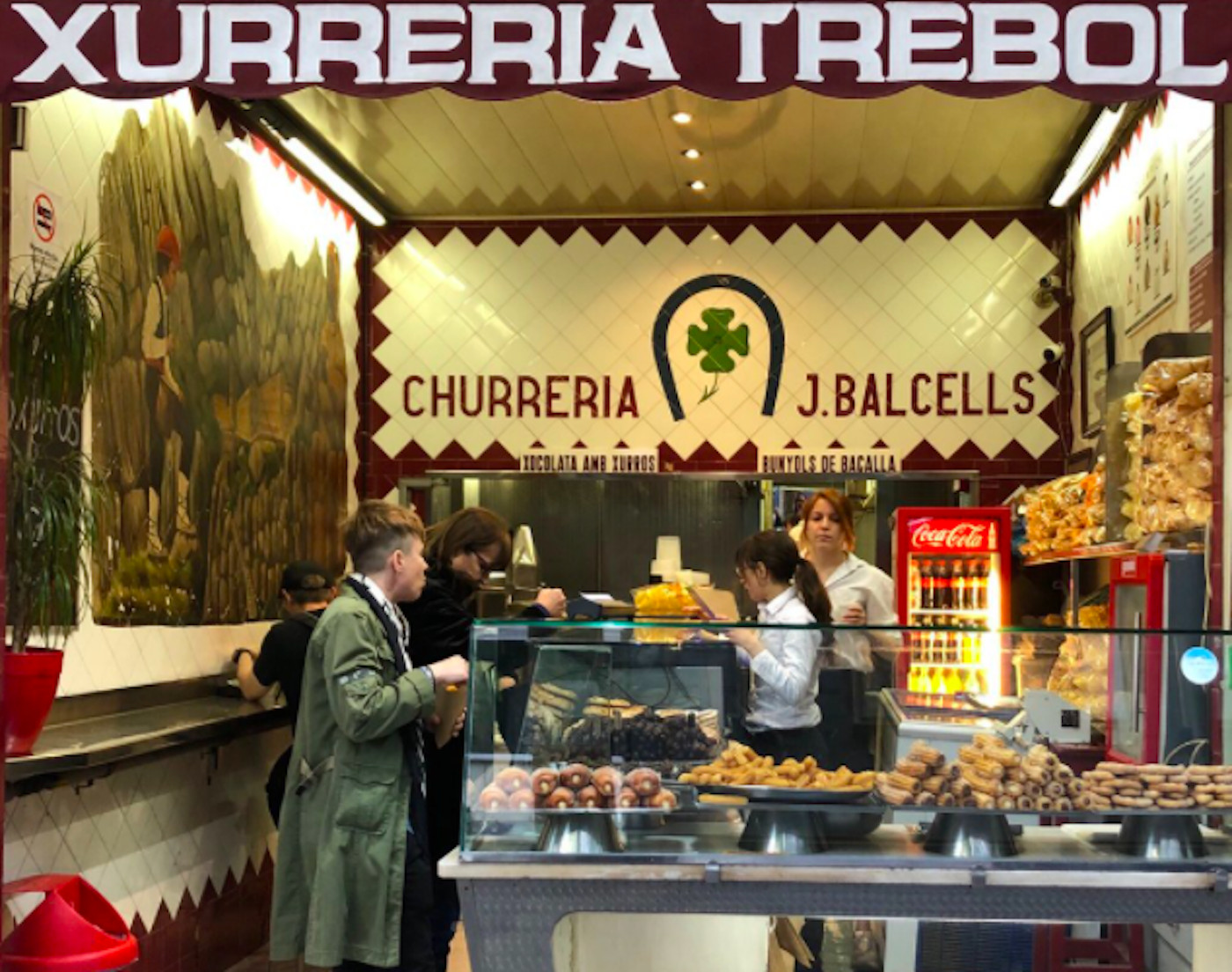 Mostrador de la churrería Trèbol de Barcelona / TRIPADVISOR