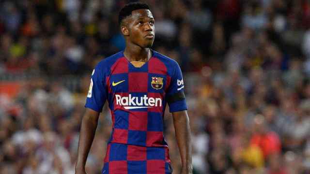 El jugador del F.C.Barcelona, Ansu Fati / EFE