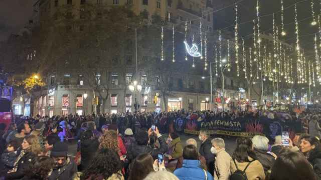 Manifestación contra la violencia machista en el centro de Barcelona / EUROPA PRESS