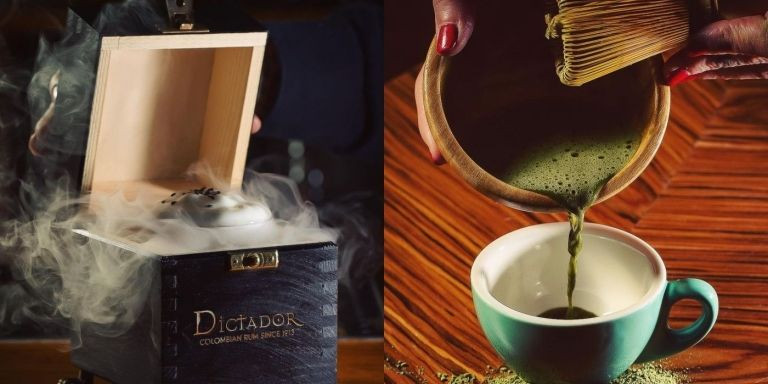 Cóctel Nippon y té matcha, dos de las opciones de Kyoudai 33 / INSTAGRAM