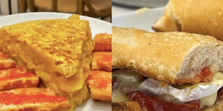 Tortilla y bocadillos de Mantequerías Pirenaicas, que se sirven en Apriori / APRIORI