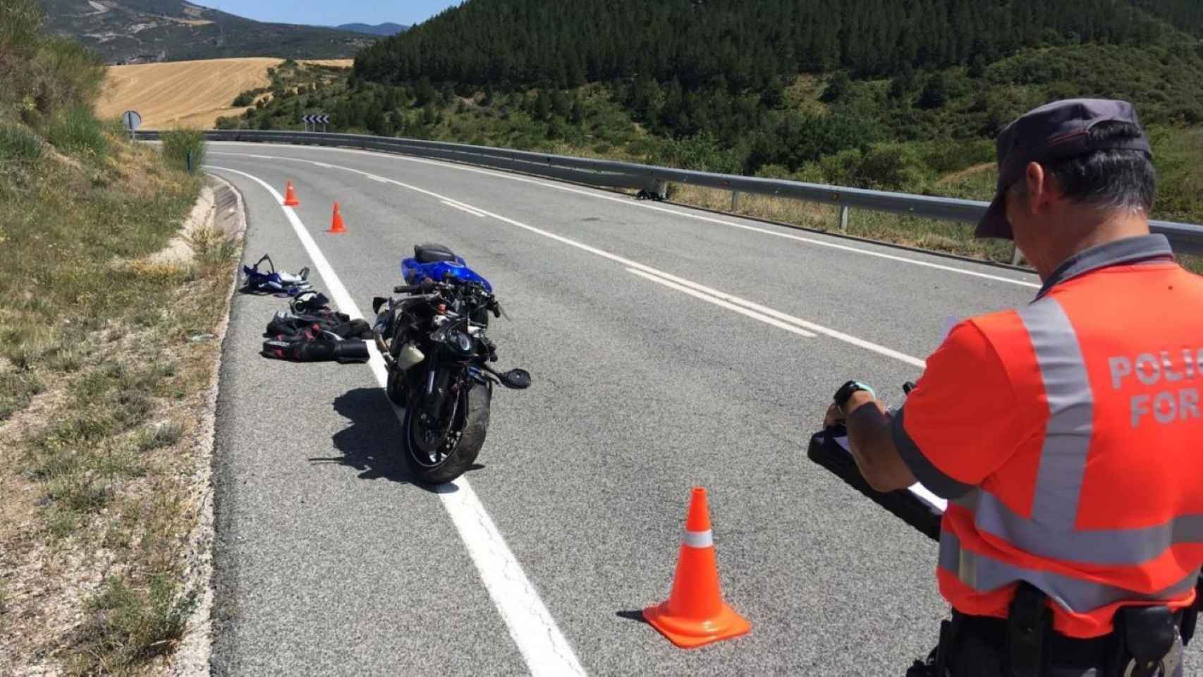 Accidente de moto en una imagen de archivo / POLICÍA FORAL