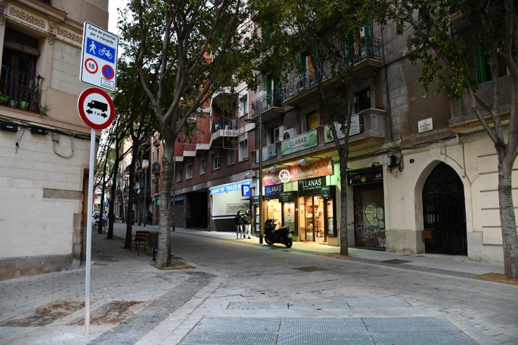 Un tramo de la superilla de Hostafrancs / AYUNTAMIENTO DE BARCELONA