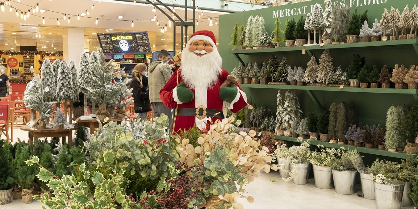 Mercado de las flores en el Corte Inglés de Cornellà / LENA PRIETO