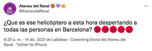 Quejas de los vecinos por el ruido de un helicóptero de madrugada en Barcelona