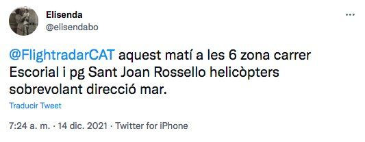 Quejas de los vecinos por el ruido de un helicóptero de madrugada en Barcelona