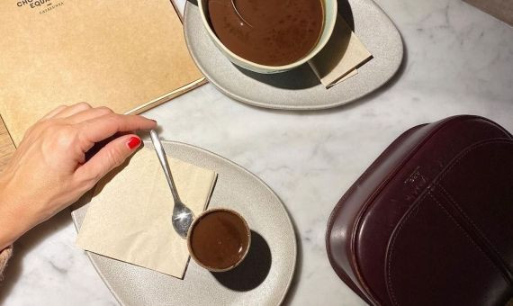 Chocolate a la taza de la chocolatería Equador de Barcelona / INSTAGRAM