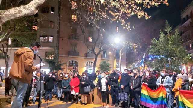 Protesta en Barcelona contra la propuesta de Vox para derogar las leyes LGTBI en Madrid / OBSERVATORI CONTRA L'HOMOFÒBIA