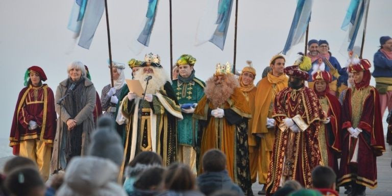 Los Reyes Magos llegando a Badalona en el año 2017 / AYUNTAMIENTO BADALONA