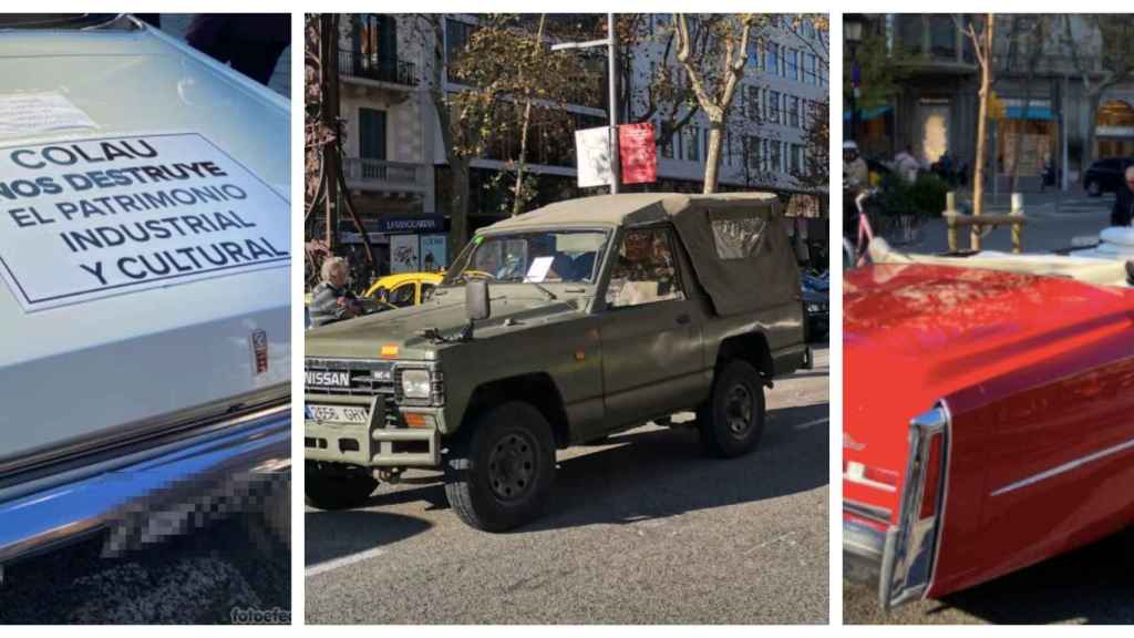 Coches clásicos este sábado en el paseo de Gràcia de Barcelona / CEDIDA