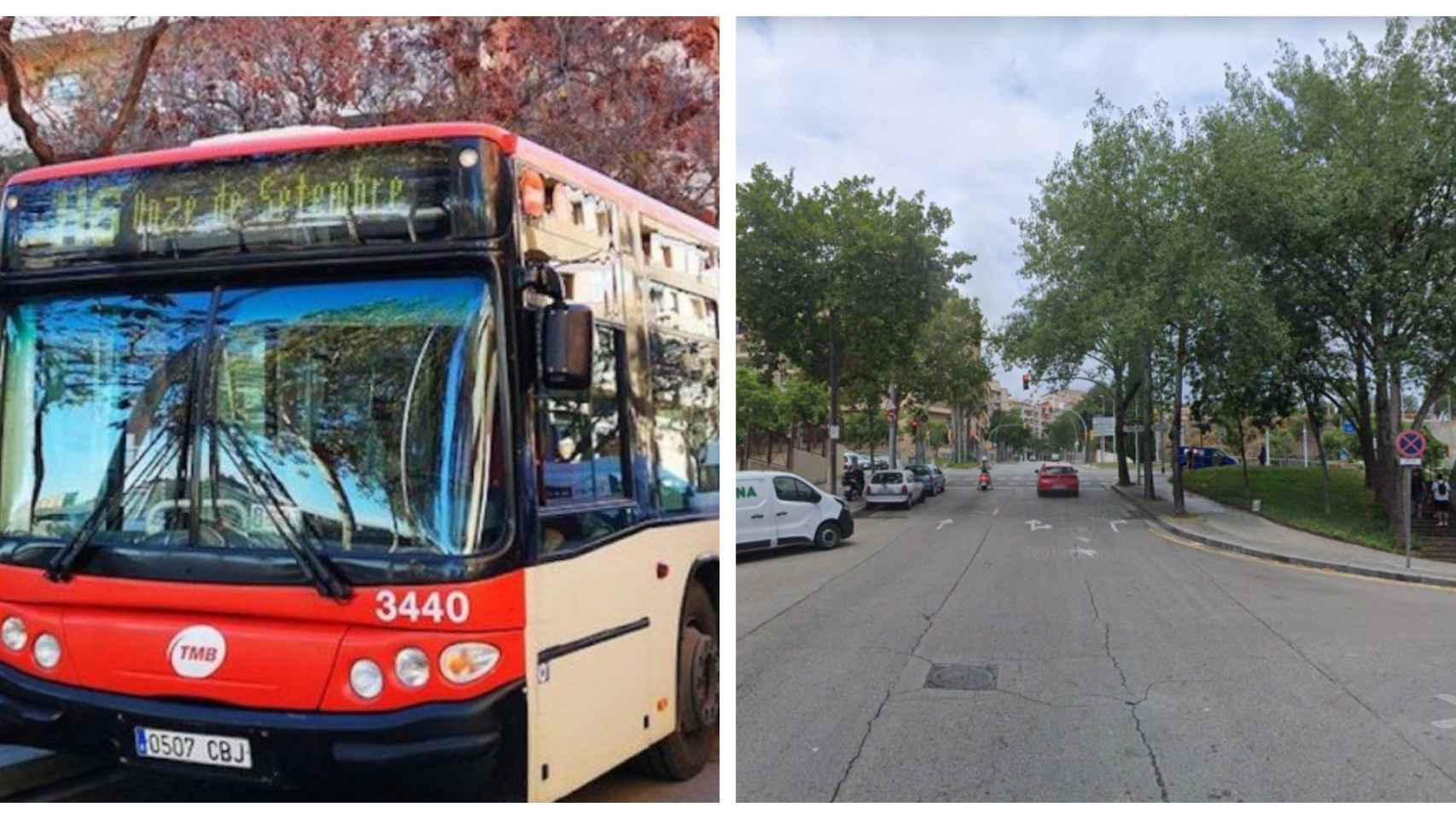 El cruce de la calle de Cartagena con la ronda del Guinardó, donde un bus de TMB atropelló a una anciana / METRÓPOLI