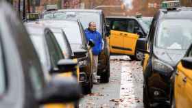 Manifestación de taxis en Barcelona / EFE