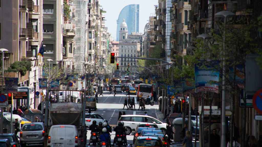 Imagen de la calle de Balmes / @BCN_construim