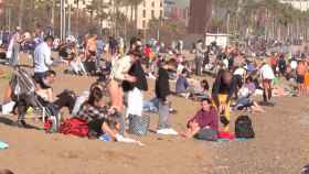 Playa de Barcelona el 1 de enero de 2022 / BETEVÉ