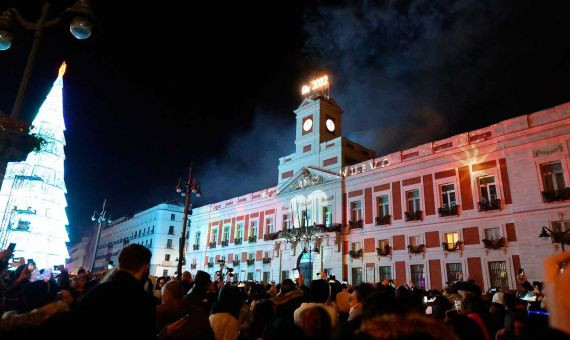 Celebración de la llegada de 2022 en la Puerta del Sol en Madrid / EP