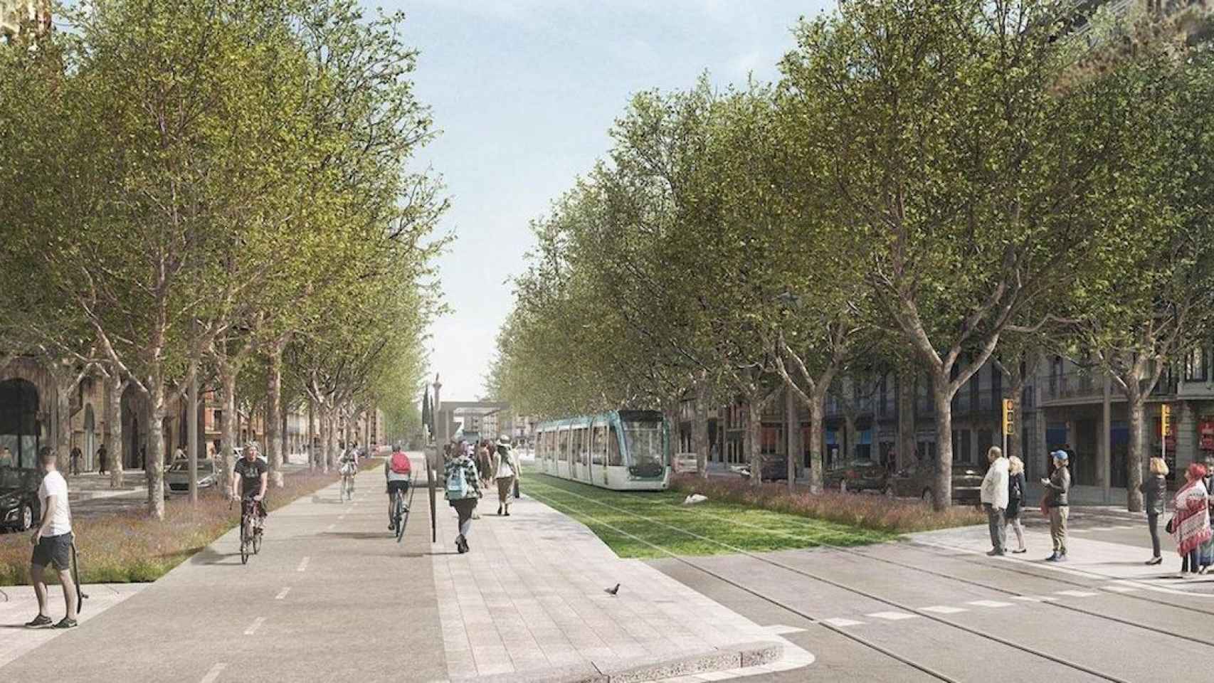 Render del futuro tranvía por la Diagonal / AYUNTAMIENTO DE BARCELONA