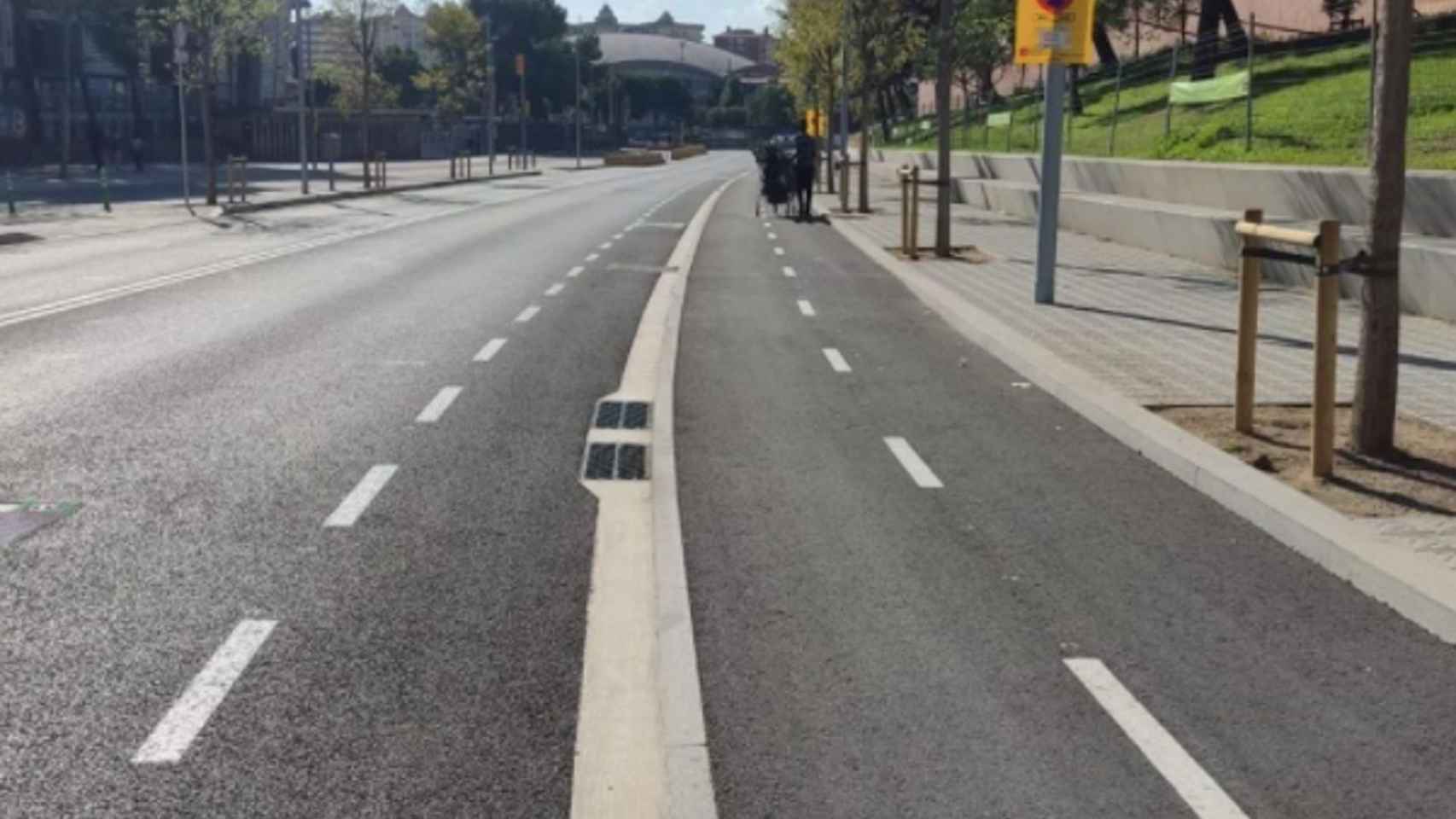 Carril bici en la avenida de Joan XXIII