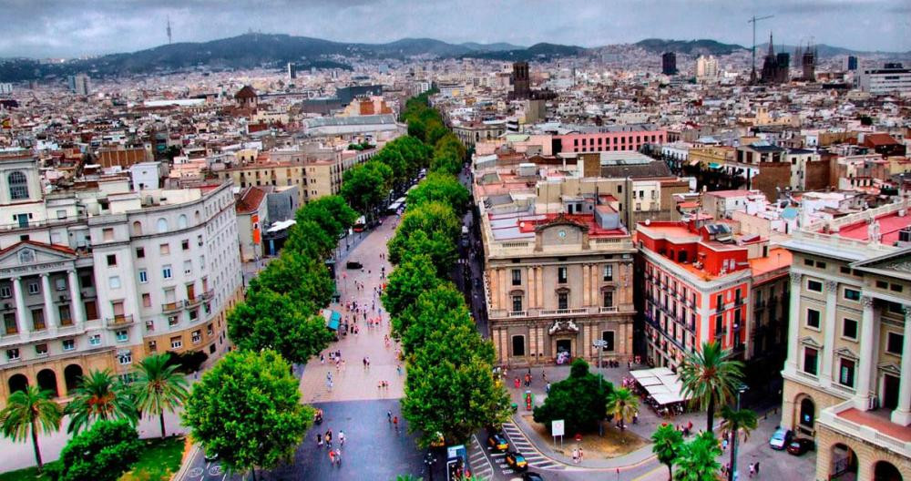 Las Ramblas de Barcelona, con la Foneria de Canons abajo a la derecha / CEDIDA