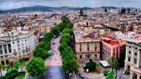 Las Ramblas de Barcelona, con la Foneria de Canons abajo a la derecha / CEDIDA