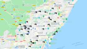 Captura de pantalla del mapa de los 34 nuevos radares que se esconden en Barcelona / METRÓPOLI