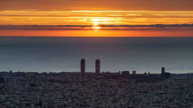 Panorámica de Barcelona realizada desde el Observatori Fabra