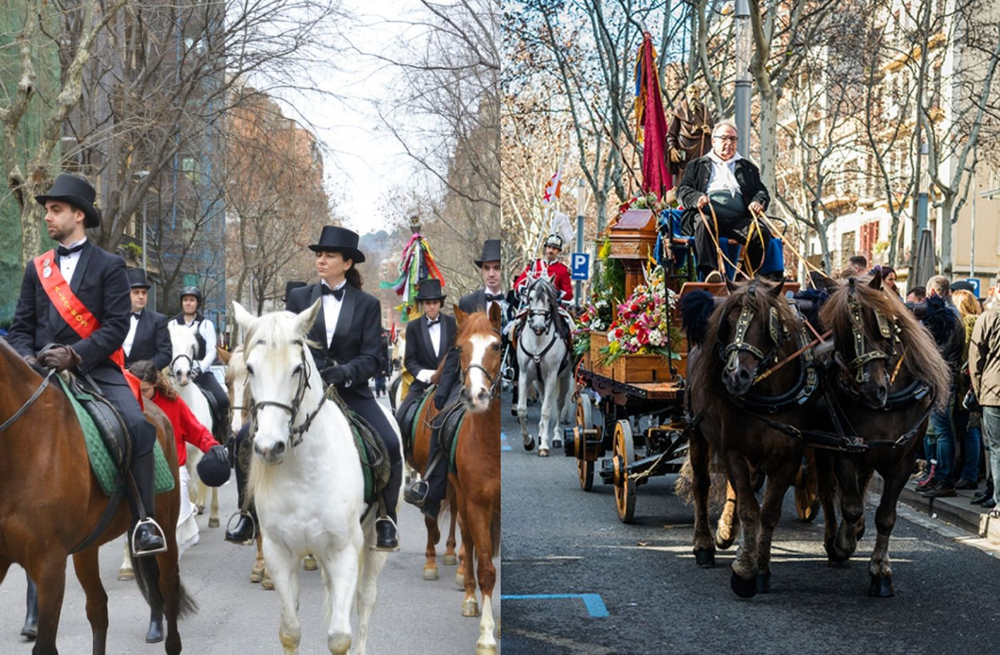 Cabalgata dels Tres Tombs en Sant Antoni en ediciones anteriores, símbolo de su Fiesta Mayor / AJUNTAMENT DE BARCELONA